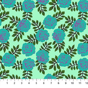 Carnation Aqua Yesterday Cotton 44"/45" Fabric Per Yard - Choice FabricsAMT155-75C