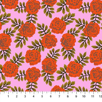 Carnation Vivid Yesterday Cotton 44"/45" Fabric Per Yard - Choice FabricsAMT155-23L