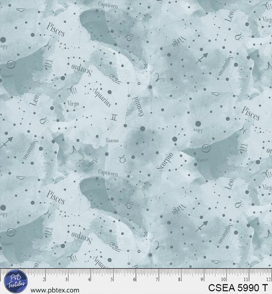 Celestial Seasons Grey Teal 44"/45" Fabric Per Yard - Choice FabricsCSEA-5990-T