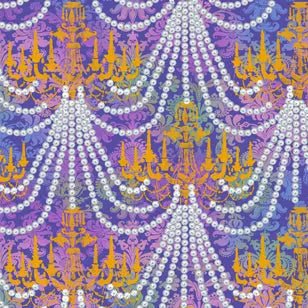 Chandelier Pearls-Gold Cotton 44"/45" Fabric Per Yard - Choice Fabrics10472-GOLD
