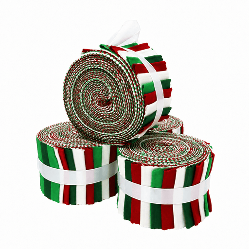 Supreme Solids - 2.5" Mini Rolls- Christmas (20 strips) Pack of 2 - Choice Fabrics