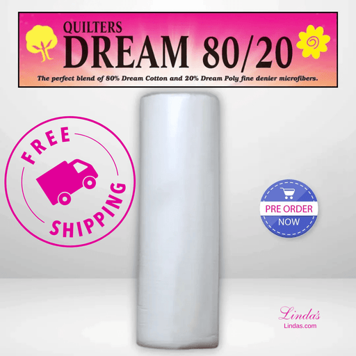 Quilters Dream Select White 80/20 Batting Queen Roll - 93" x 30 yards - AVAILABLE FOR PRE-ORDER - ROUGHLY 8 WEEKS - Choice FabricsQDDS-EWQR