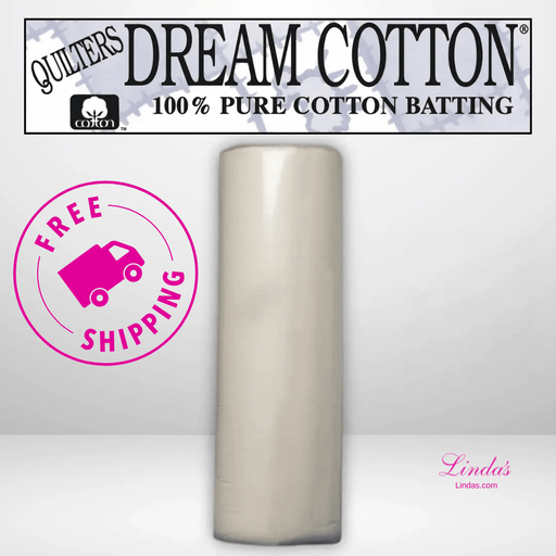 Quilters Dream Deluxe Natural Cotton Batting Throw Roll - 60" x 30 yards - AVAILABLE FOR PRE-ORDER - ROUHLY 8 WEEKS - Choice FabricsQDDS-N6SR