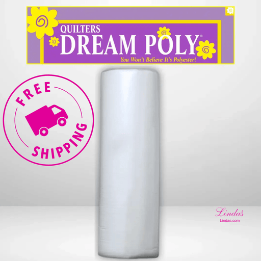 Quilters Dream Deluxe White Poly Batting King Roll - 120" x 25 yards - AVAILABLE FOR PRE-ORDER - ROUGHLY 8 WEEKS - Choice FabricsQDDS-P6KR