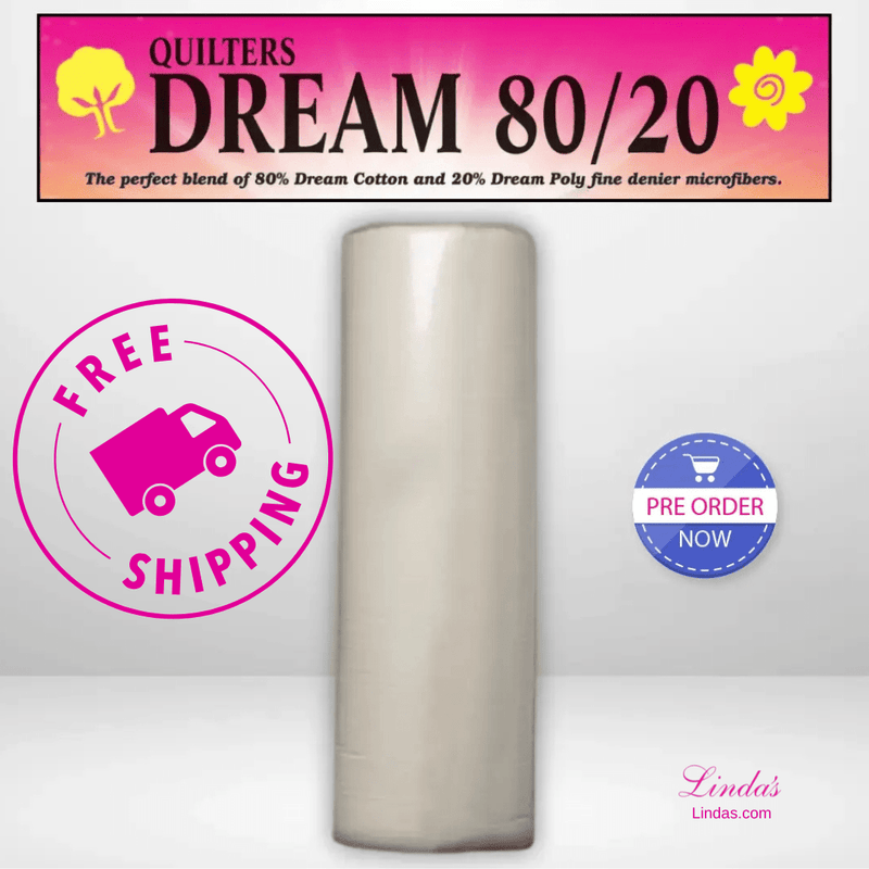 Quilters Dream Select Natural 80/20 Batting King Roll - 120" x 30 yards - AVAILABLE FOR PRE-ORDER - ROUGHLY 8 WEEKS - Choice FabricsQDDS-ENKR