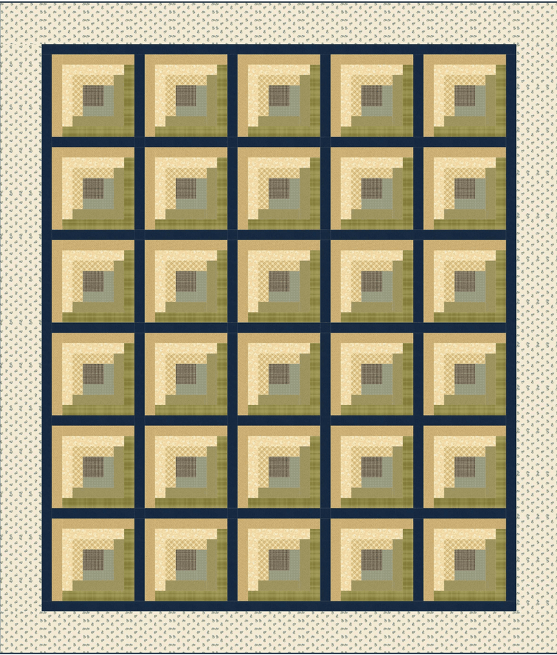 Summer Home - Log Cabin Quilt Kit - Choice FabricsFE-81122-001