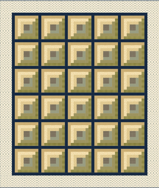 Summer Home - Log Cabin Quilt Kit - Choice FabricsFE-81122-001