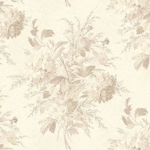Cream Bouquet Cotton Wideback Fabric per yard - Choice FabricsQB541547D-CREAM