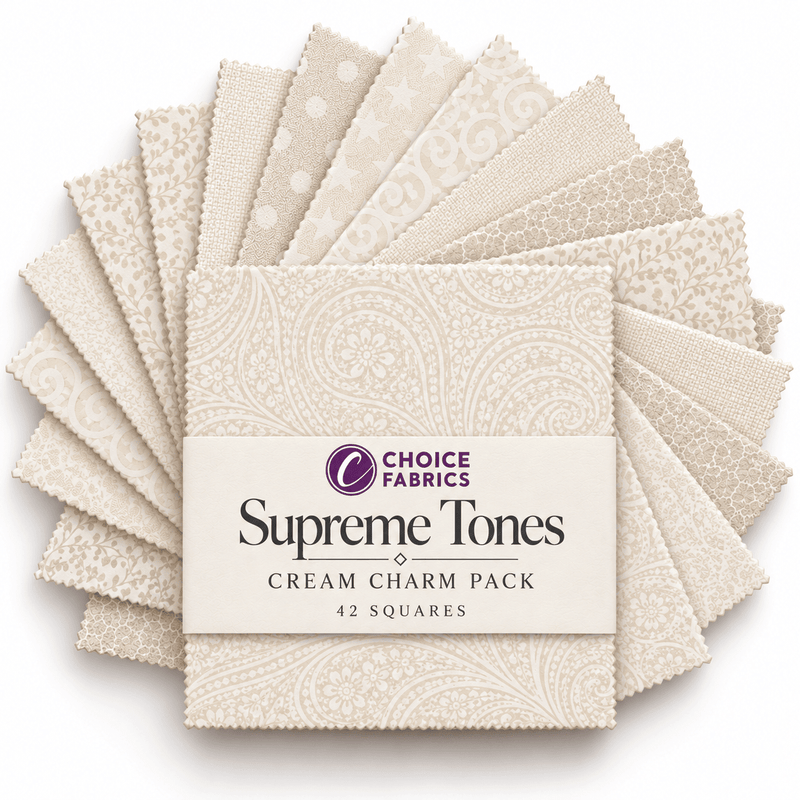 Supreme Tones Cream Charm Pack - 42 Squares - Choice FabricsTONES-5X5-CREAM