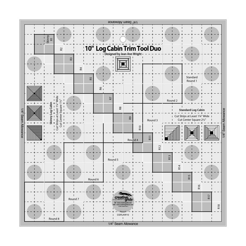 Creative Grids 10in Log Cabin Trim Tool Duo - Choice FabricsCDS-CGRJAW10