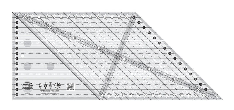 Creative Grids 45 Degree Diamond Dimensions Quilt Ruler - Choice FabricsCDS-CGREU2