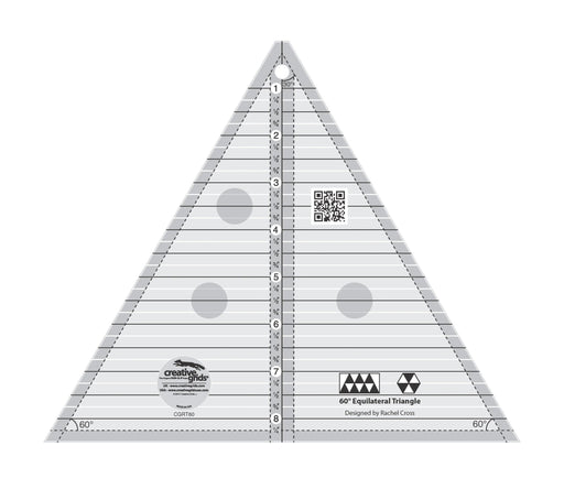 Creative Grids 60 Degree Triangle 8 - 1/2in Quilt Ruler - Choice FabricsCDS-CGRT60