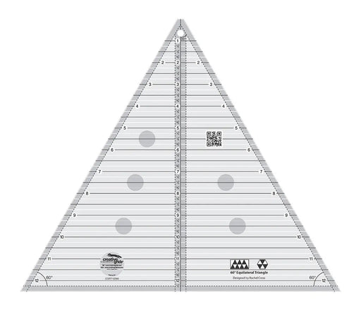 Creative Grids 60 degree Triangle 12 - 1/2in Quilt Ruler - Choice FabricsCDS-CGRT12560