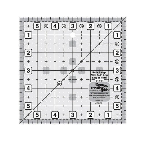 Creative Grids Basic Range 6in Square Quilt Ruler - Choice FabricsCDS-CGRBR2