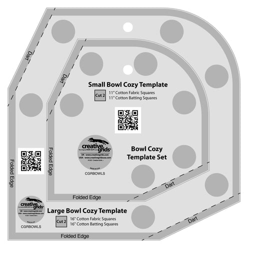 Creative Grids Bowl Cozy Template Set - Choice FabricsCDS-CGRBOWLS
