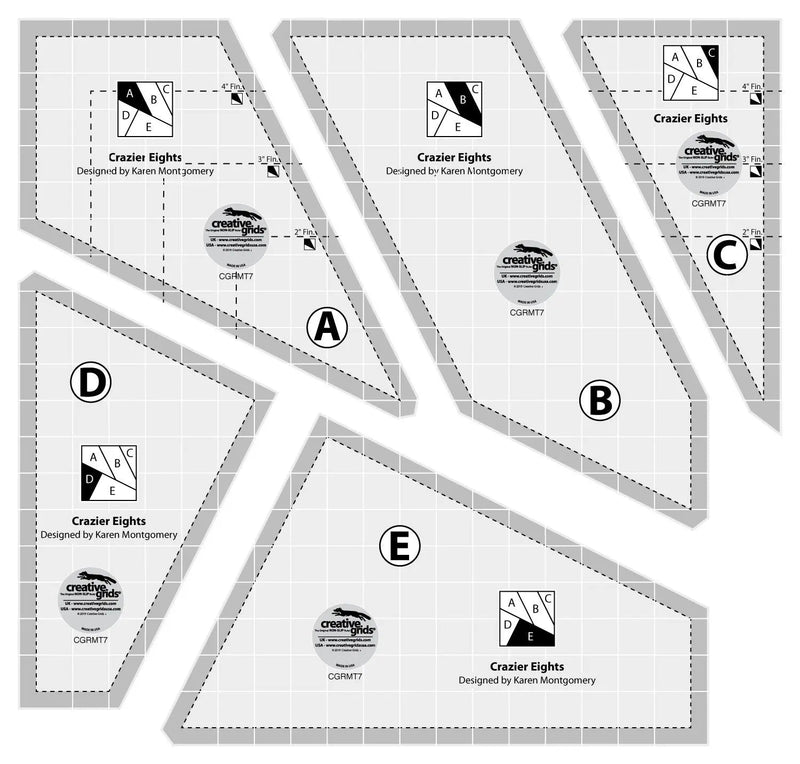 Creative Grids Crazier Eights Template - Choice FabricsCDS-CGRMT7