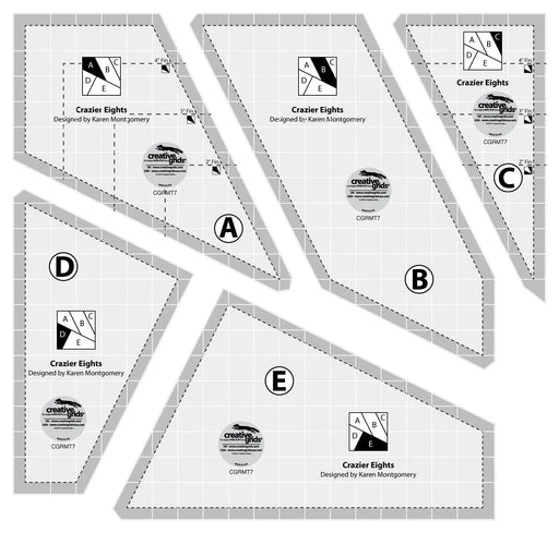 Creative Grids Crazier Eights Template - Choice FabricsCDS-CGRMT7