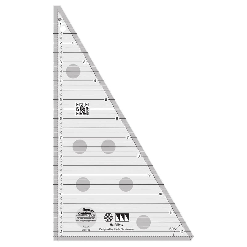 Creative Grids Half Sixty Triangle Ruler - Choice FabricsCDS-CGRT30