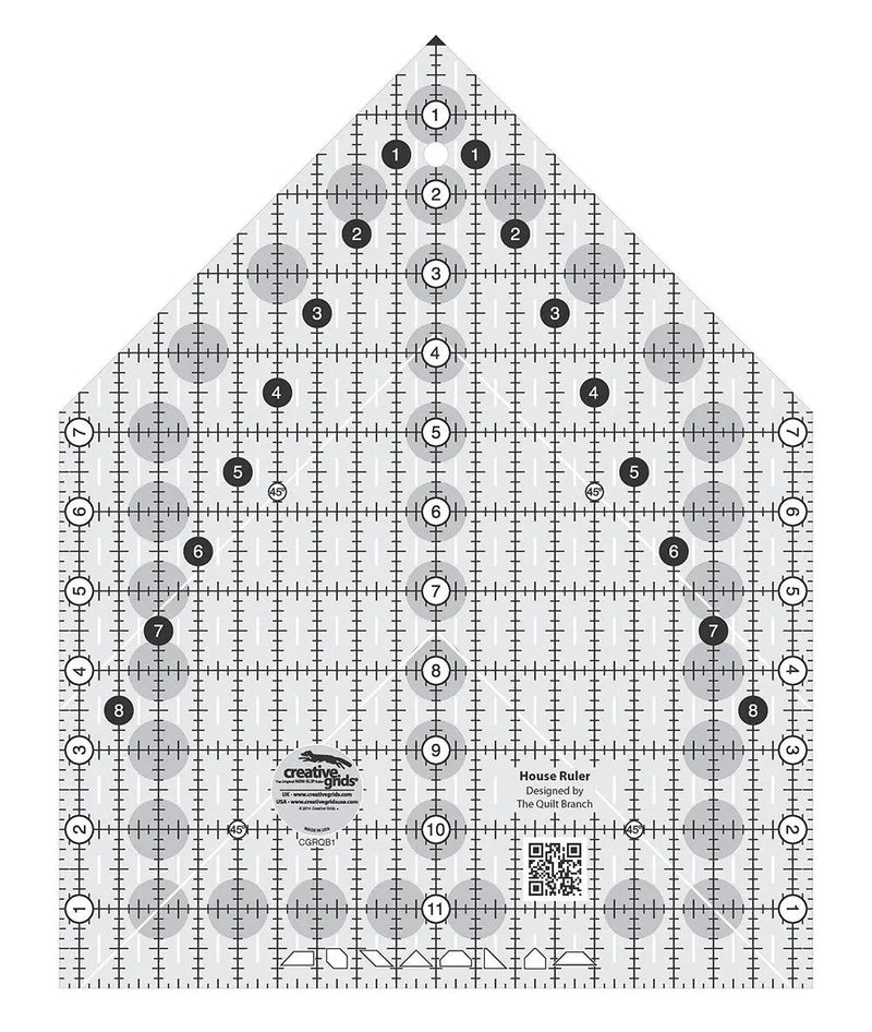 Creative Grids House Quilt Ruler - Choice FabricsCDS-CGRQB1