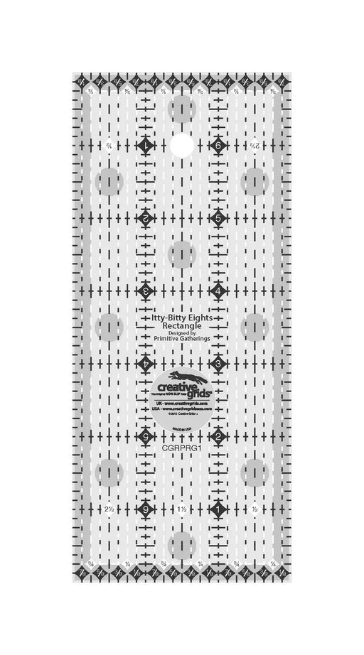 Creative Grids Itty - Bitty Eights Rectangle Ruler 3in x 7in Quilt Ruler - Choice FabricsCDS-CGRPRG1