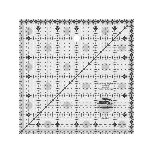 Creative Grids Itty - Bitty Eights Square Quilt Ruler 6in x 6in - Choice FabricsCDS-CGRPRG2