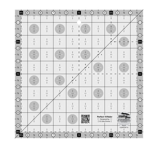Creative Grids Perfect 10 Ruler - Choice FabricsCDS-CGRPERF10