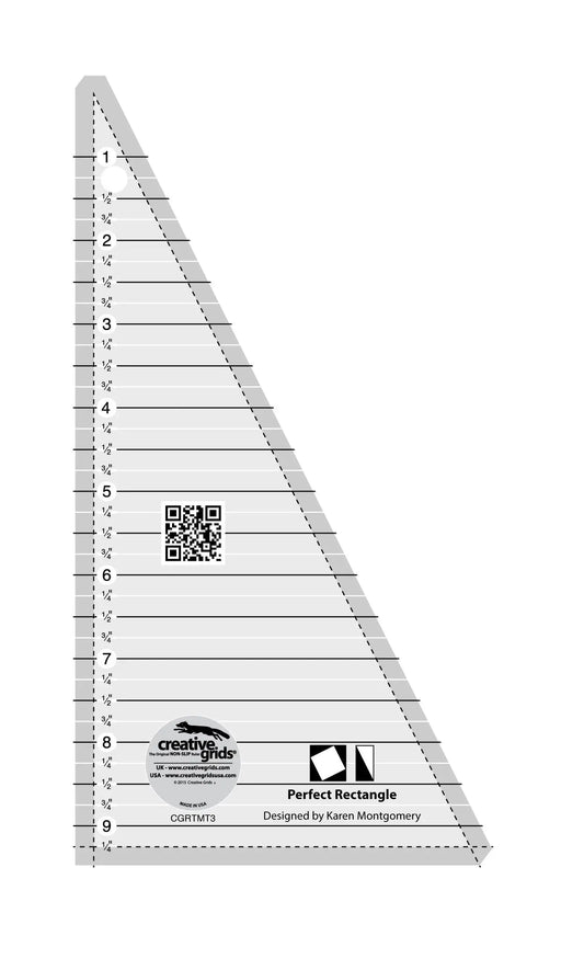 Creative Grids Perfect Rectangle Ruler 9 - 1/2in Quilt Ruler - Choice FabricsCDS-CGRTMT3