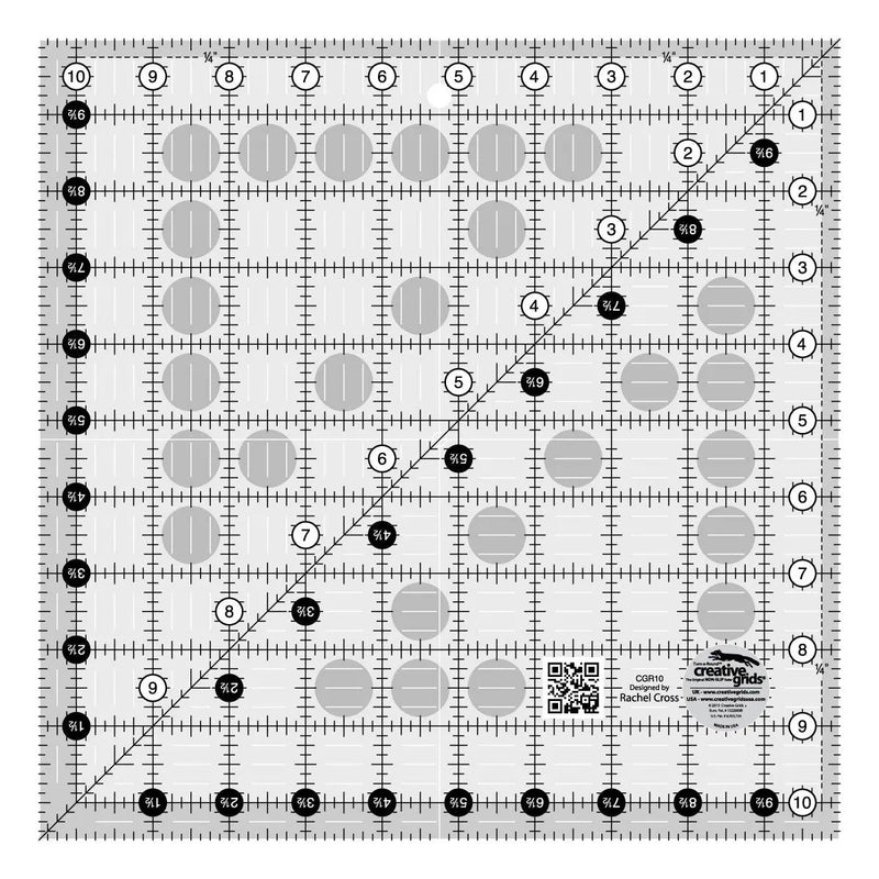 Creative Grids Quilt Ruler 10 - 1/2in - Choice FabricsCDS-CGR10
