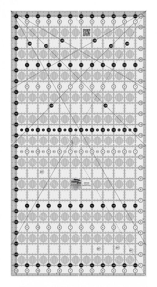 Creative Grids Quilt Ruler 12 - 1/2in x 24 - 1/2in - Choice FabricsCDS-CGR1224