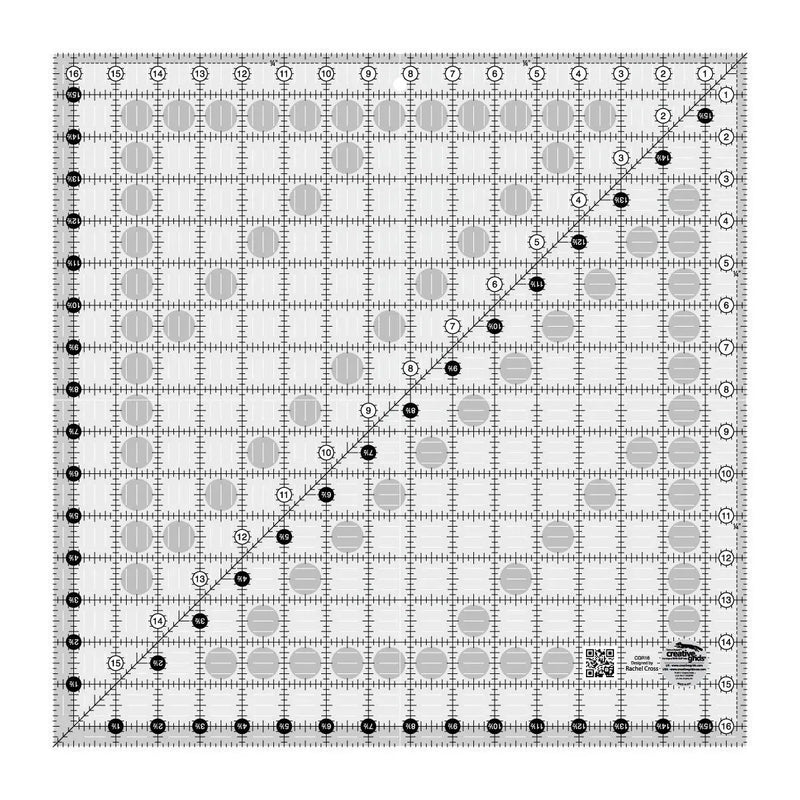 Creative Grids Quilt Ruler 16 - 1/2in Square - Choice FabricsCDS-CGR16