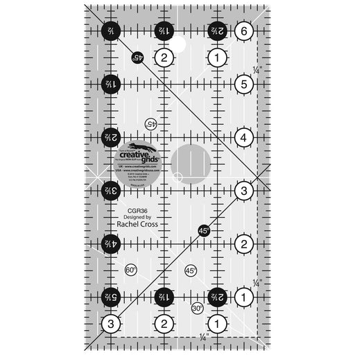 Creative Grids Quilt Ruler 3 - 1/2in x 6 - 1/2in - Choice FabricsCDS-CGR36