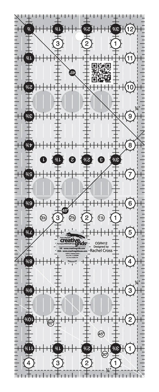 Creative Grids Quilt Ruler 4 - 1/2in x 12 - 1/2in - Choice FabricsCDS-CGR412