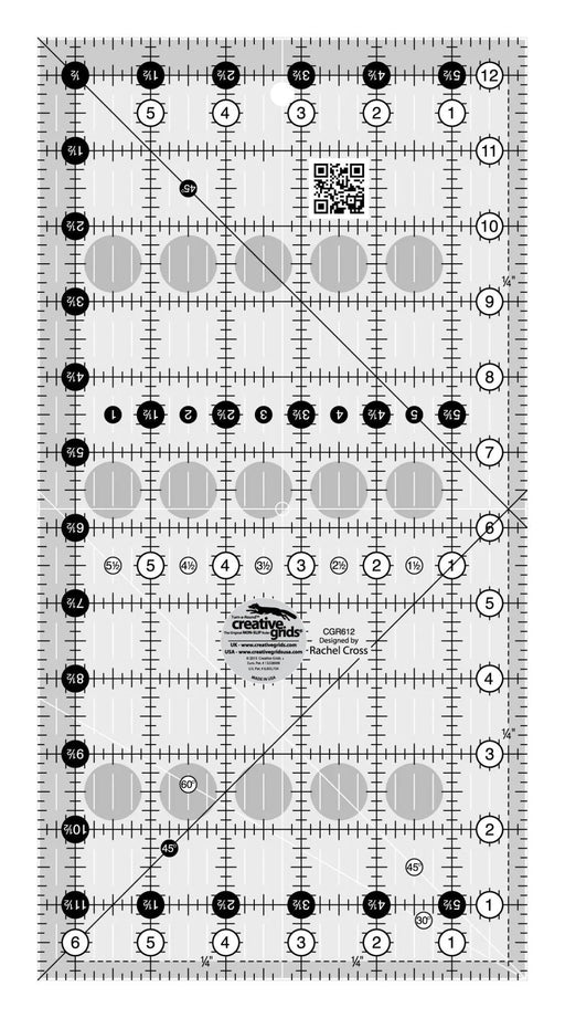 Creative Grids Quilt Ruler 6 - 1/2in x 12 - 1/2in - Choice FabricsCDS-CGR612