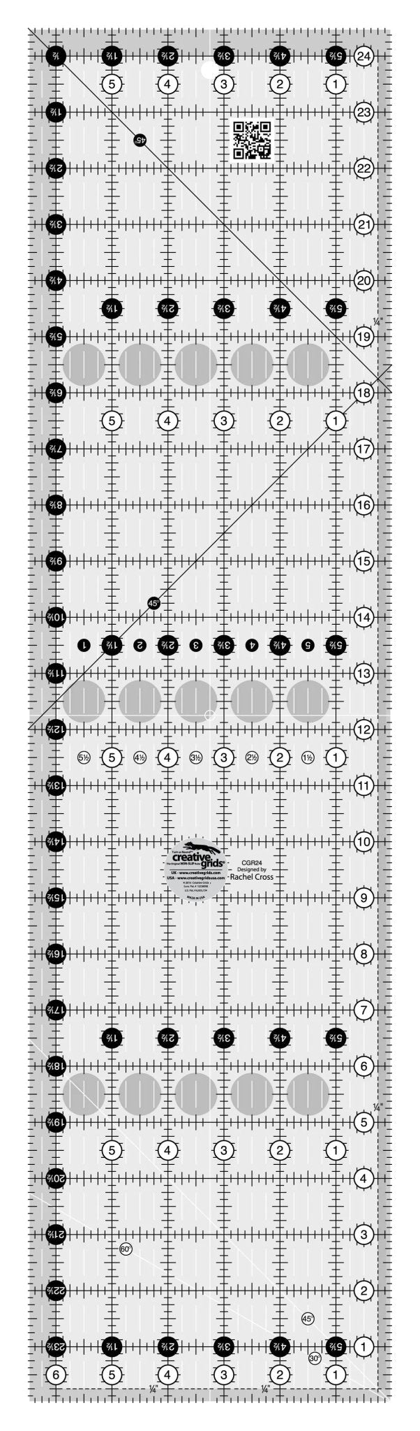 Creative Grids Quilt Ruler 6 - 1/2in x 24 - 1/2in - Choice FabricsCDS-CGR24