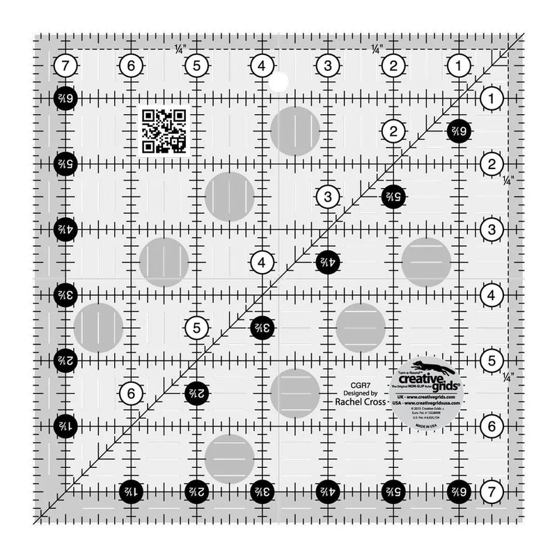 Creative Grids Quilt Ruler 7 - 1/2in Square - Choice FabricsCDS-CGR7