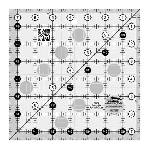 Creative Grids Quilt Ruler 7 - 1/2in Square - Choice FabricsCDS-CGR7