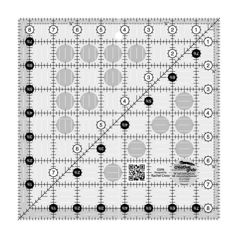 Creative Grids Quilt Ruler 8 - 1/2in Square - Choice FabricsCDS-CGR8