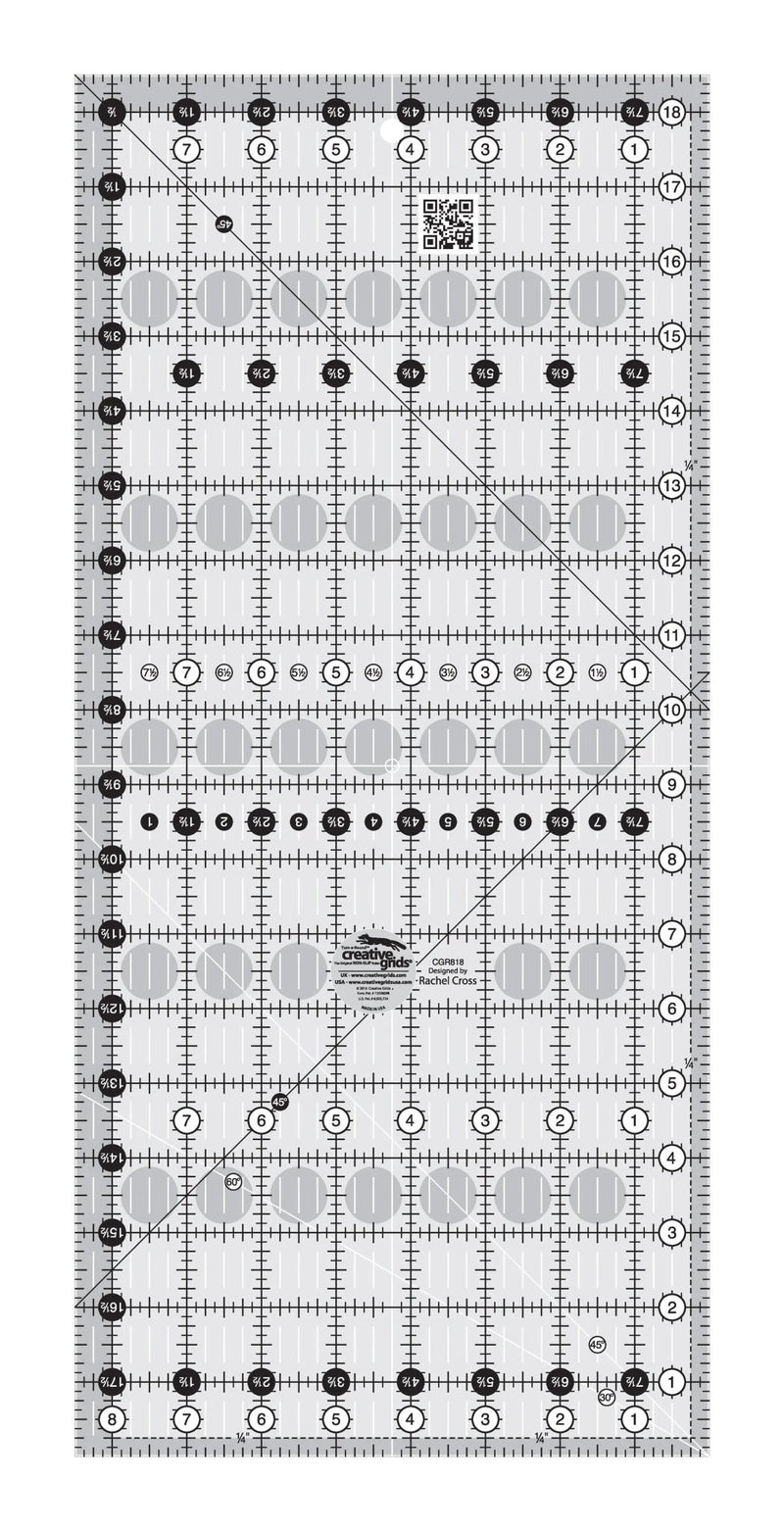 Creative Grids Quilt Ruler 8 - 1/2in x 18 - 1/2in - Choice FabricsCDS-CGR818