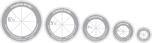 Creative Grids Quilt Ruler Circles (5 Discs with Grips) Quilt Ruler - Choice FabricsCDS-CGRCRCL
