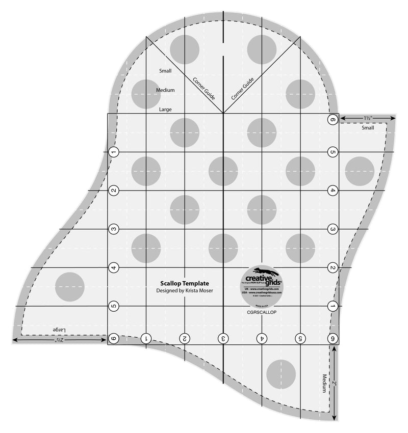 Creative Grids Scallop Template - Choice FabricsCDS-CGRSCALLOP
