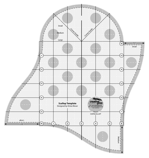 Creative Grids Scallop Template - Choice FabricsCDS-CGRSCALLOP