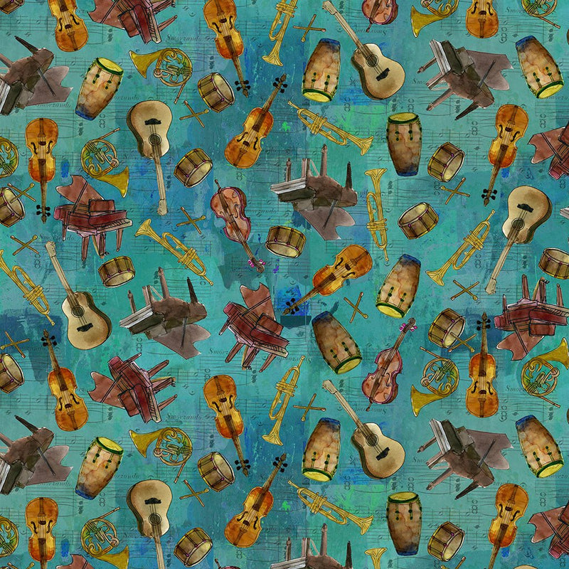 Clothworks - Pre - Order Clothworks Prints - Jammin - Choice FabricsDS-100863-001 - Y5024-33
