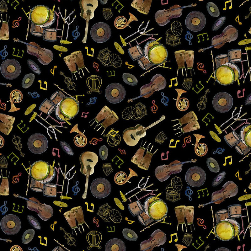 Clothworks - Pre - Order Clothworks Prints - Jammin - Choice FabricsDS-100865-001 - Y5025-3