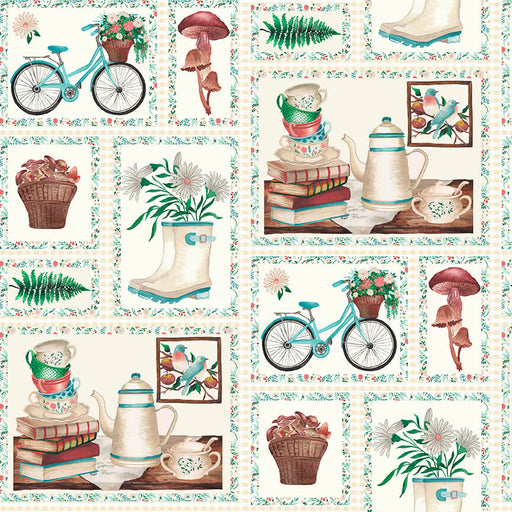 Rural Fantasy - Patch Design - Ivory - Choice Fabrics2346-41