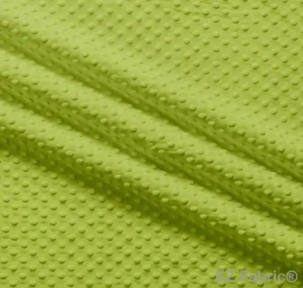 EZ Fabric / Touch Textiles - Solid Minky Dot Direct - Choice FabricsDS-87589-001 - E-DOTS APPLE GREEN