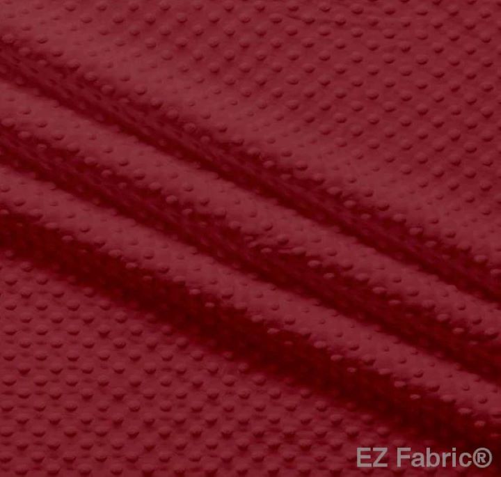 EZ Fabric / Touch Textiles - Solid Minky Dot Direct - Choice FabricsDS-87589-012 - E-DOTS BURGANDY