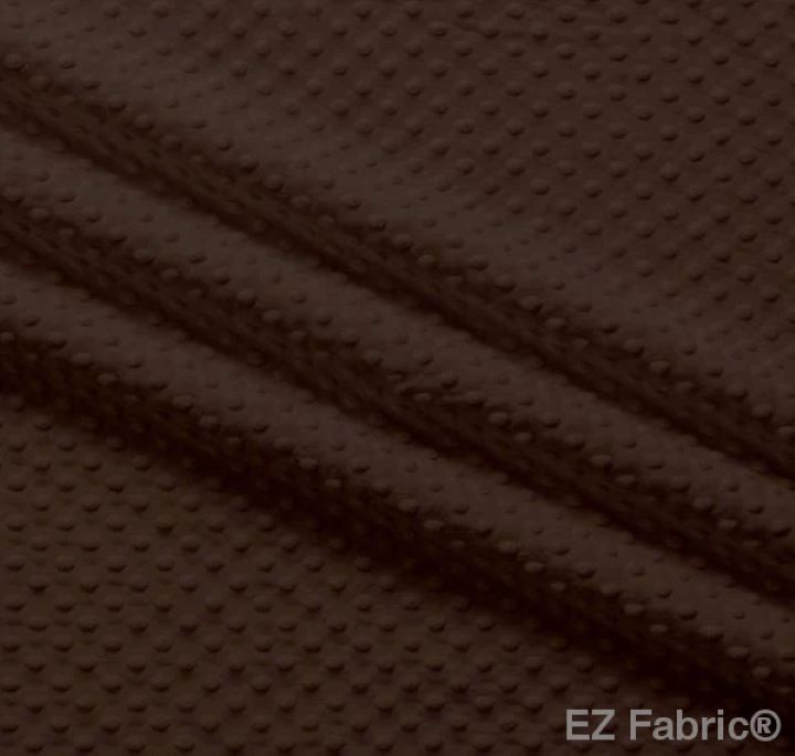 EZ Fabric / Touch Textiles - Solid Minky Dot Direct - Choice FabricsDS-87589-018 - E-DOTS CHOCOLATE