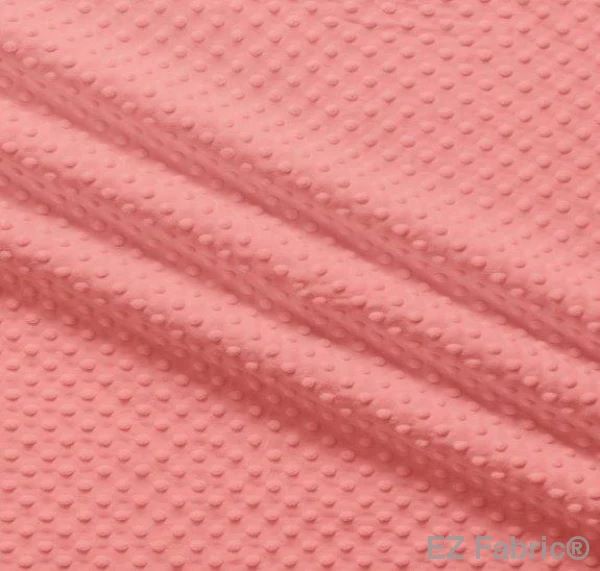 EZ Fabric / Touch Textiles - Solid Minky Dot Direct - Choice FabricsDS-87589-020 - E-DOTS CORAL