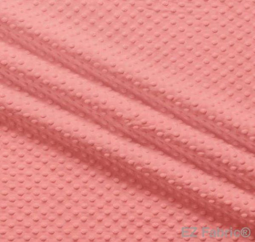 EZ Fabric / Touch Textiles - Solid Minky Dot Direct - Choice FabricsDS-87589-020 - E-DOTS CORAL