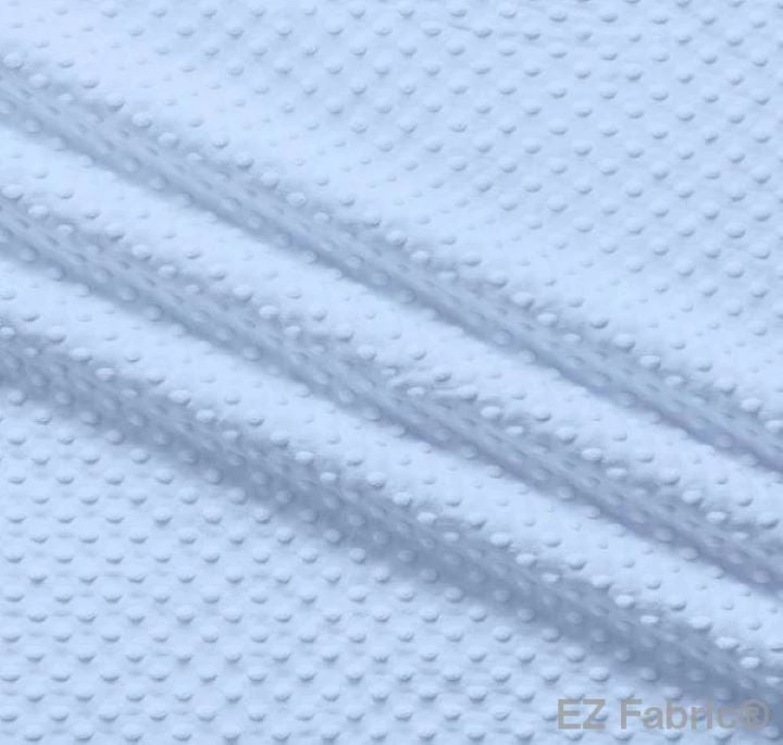 EZ Fabric / Touch Textiles - Solid Minky Dot Direct - Choice FabricsDS-87589-039 - E-DOTS LIGHT BLUE